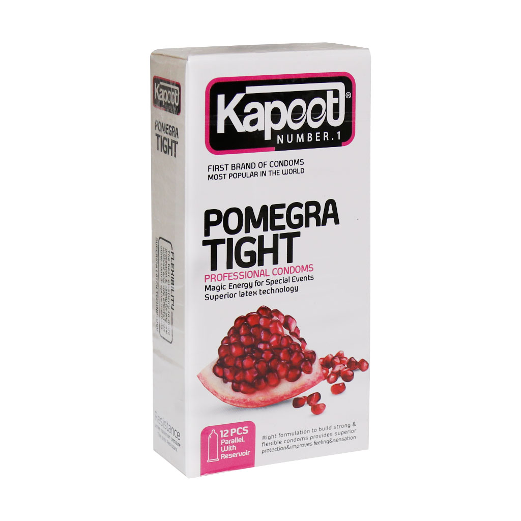 کاندوم تنگ کننده ژل انار Pomegra Tight کاپوت - 12 عددی