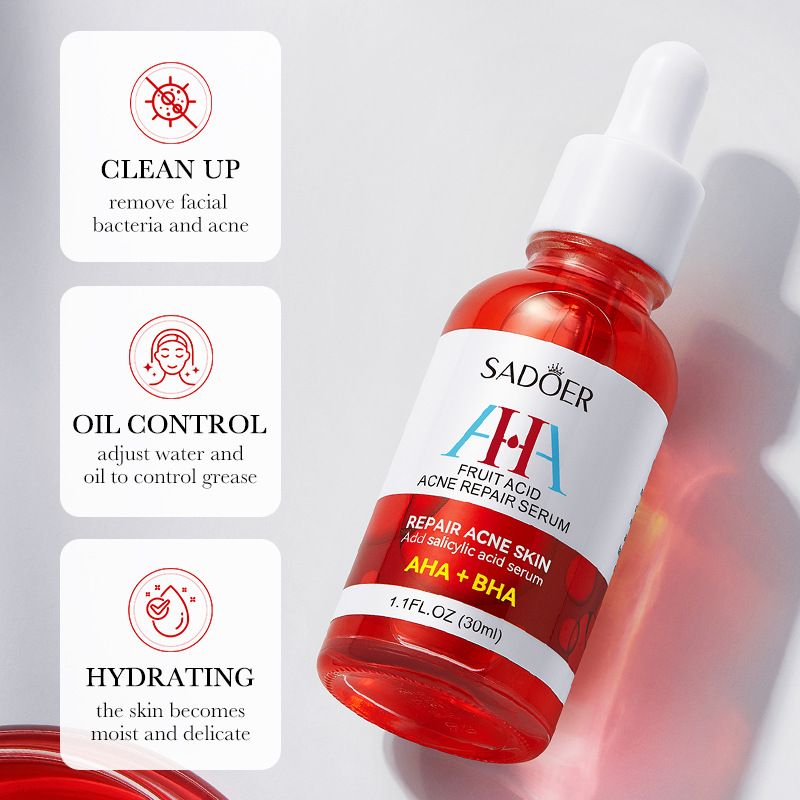 سرم ترمیم کننده و کوچک کننده منافذ AHA سادور - 30ml