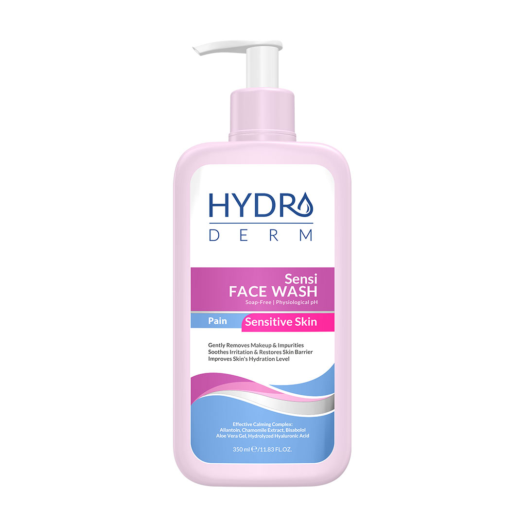 پن مایع شستشوی صورت پمپی پوست حساس Sensi Wash هیدرودرم 350ml