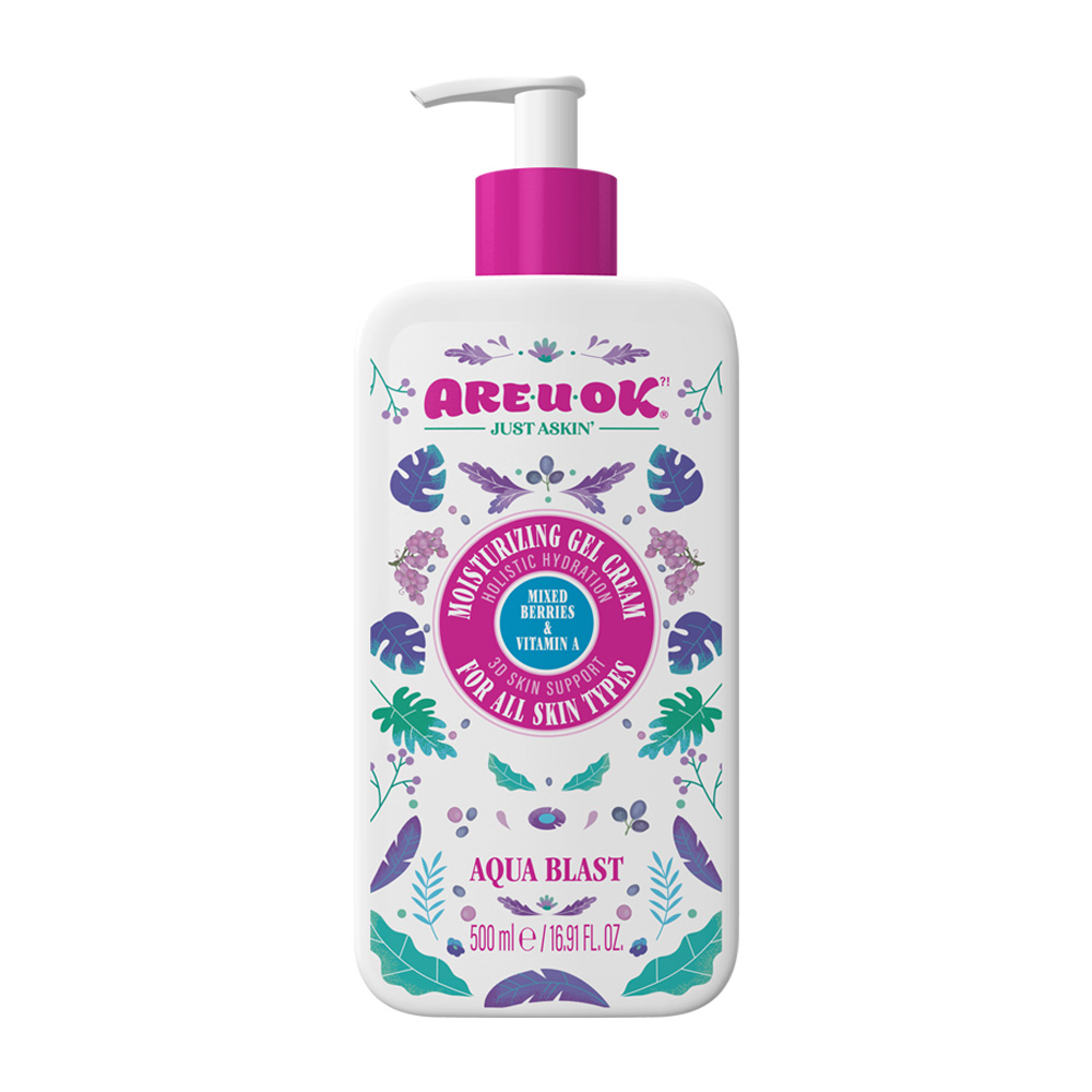 کرم ژل پمپی آبرسان عصاره تمشک و ویتامین A آر یو اُکی 500ml
