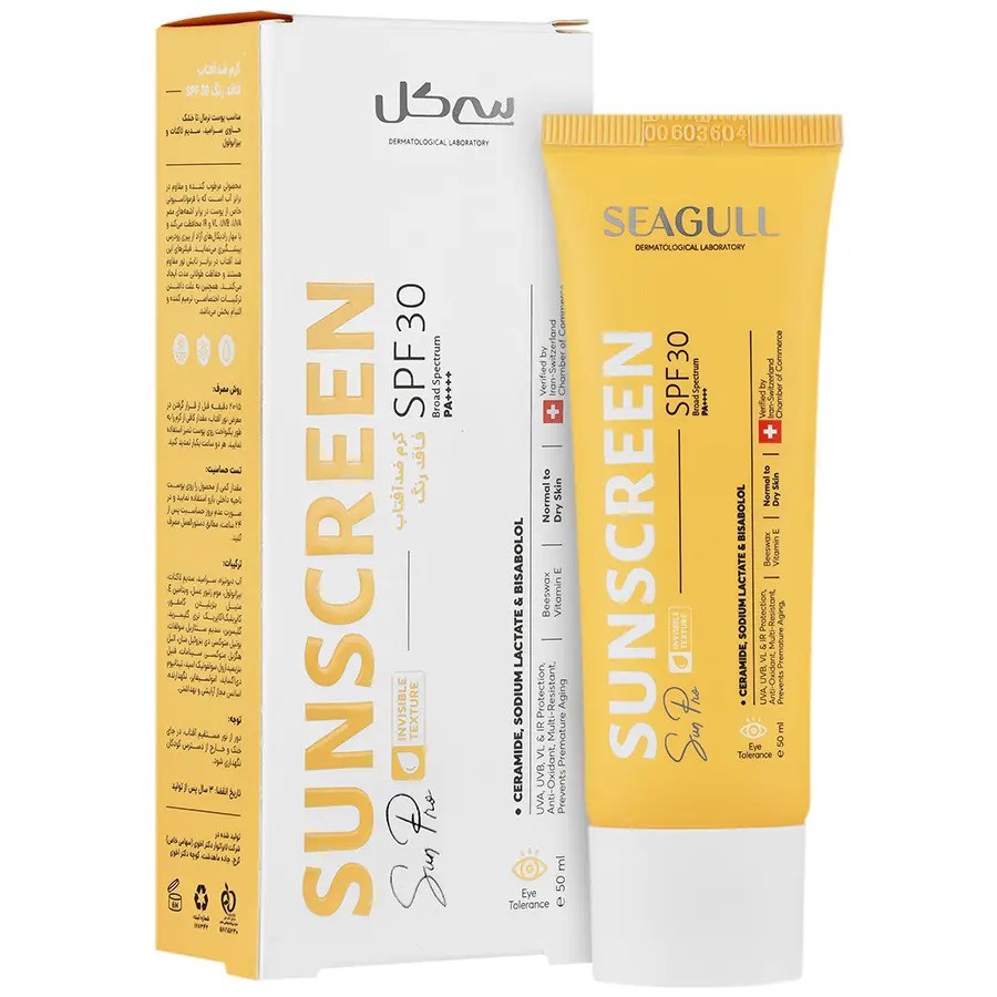 کرم ضدآفتاب بدون رنگ Spf30 پوست نرمال تا خشک سی گل