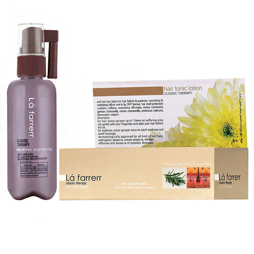 تونیک ضد ریزش موی سر و ابرو لافارر موهای معمولی و نازک - 60ml