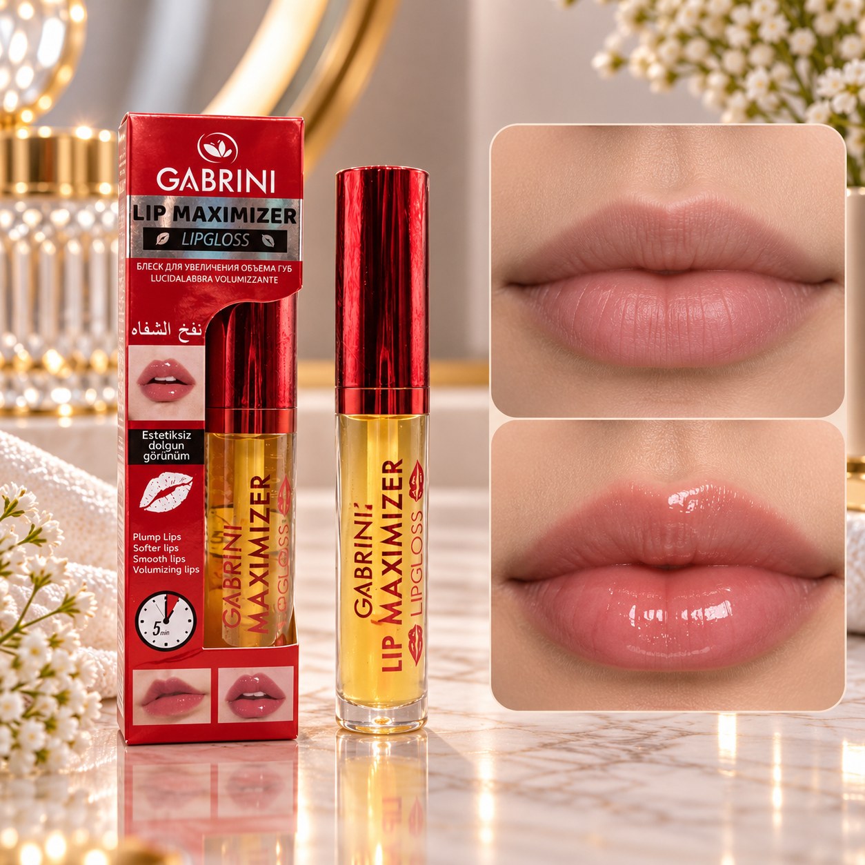 لیپ گلاس حجم دهنده لب گابرینی مدل Lip Maximizer