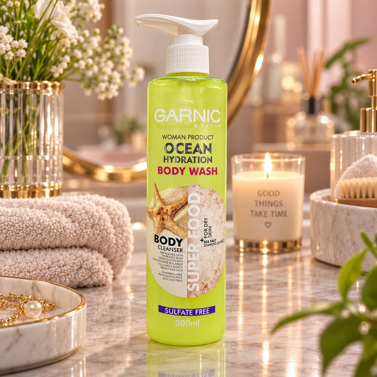 شامپو بدن گارنیک مدل Ocean Hydration حجم 300 میلی لیتر