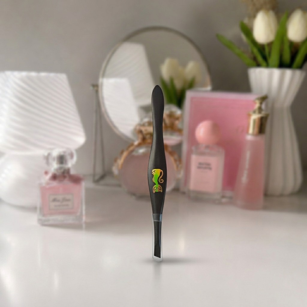 موچین ابرو مدل طرح گربه ای استیل مشکی