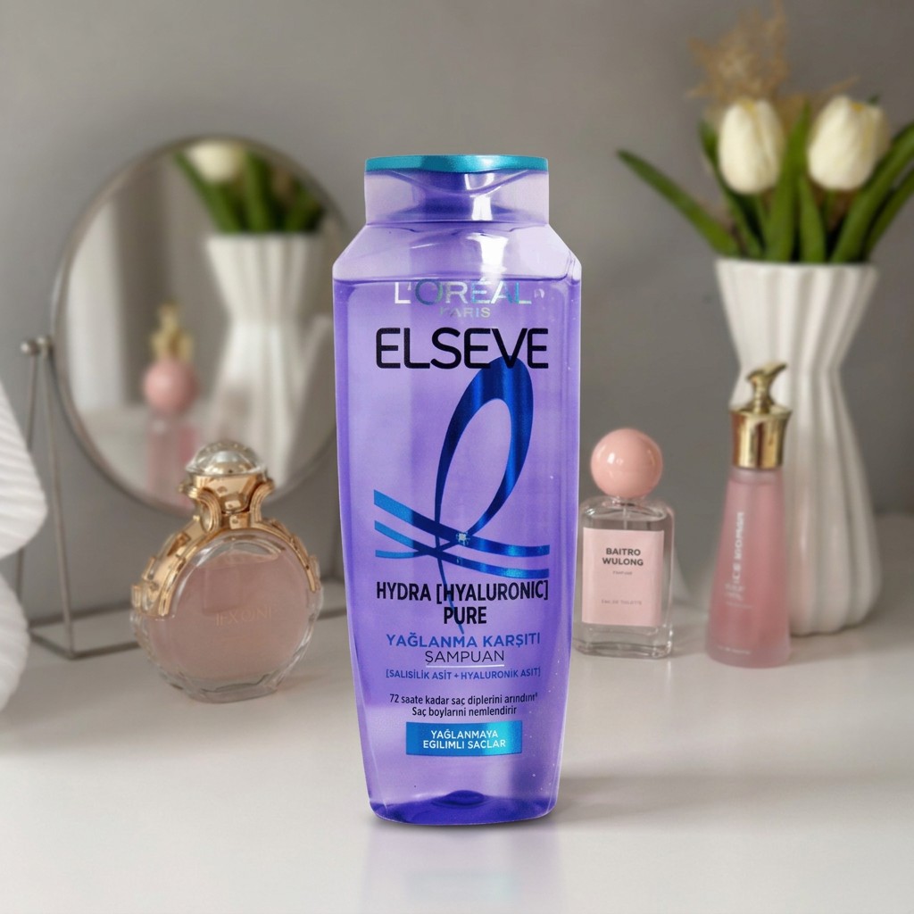 شامپو ضد چربی لورال مدل Elseve Hydra Hyaluronic Pure حجم 300 میل