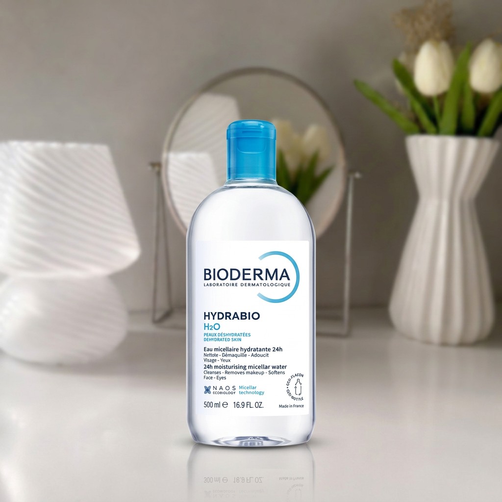 میسلار واتر آبرسان بیودرما مدل Hydrabio H2O مناسب پوست دهیدراته حجم 500 میلی لیتر