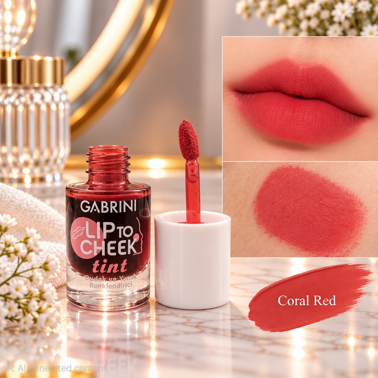 تینت لب گابرینیCORAL RED