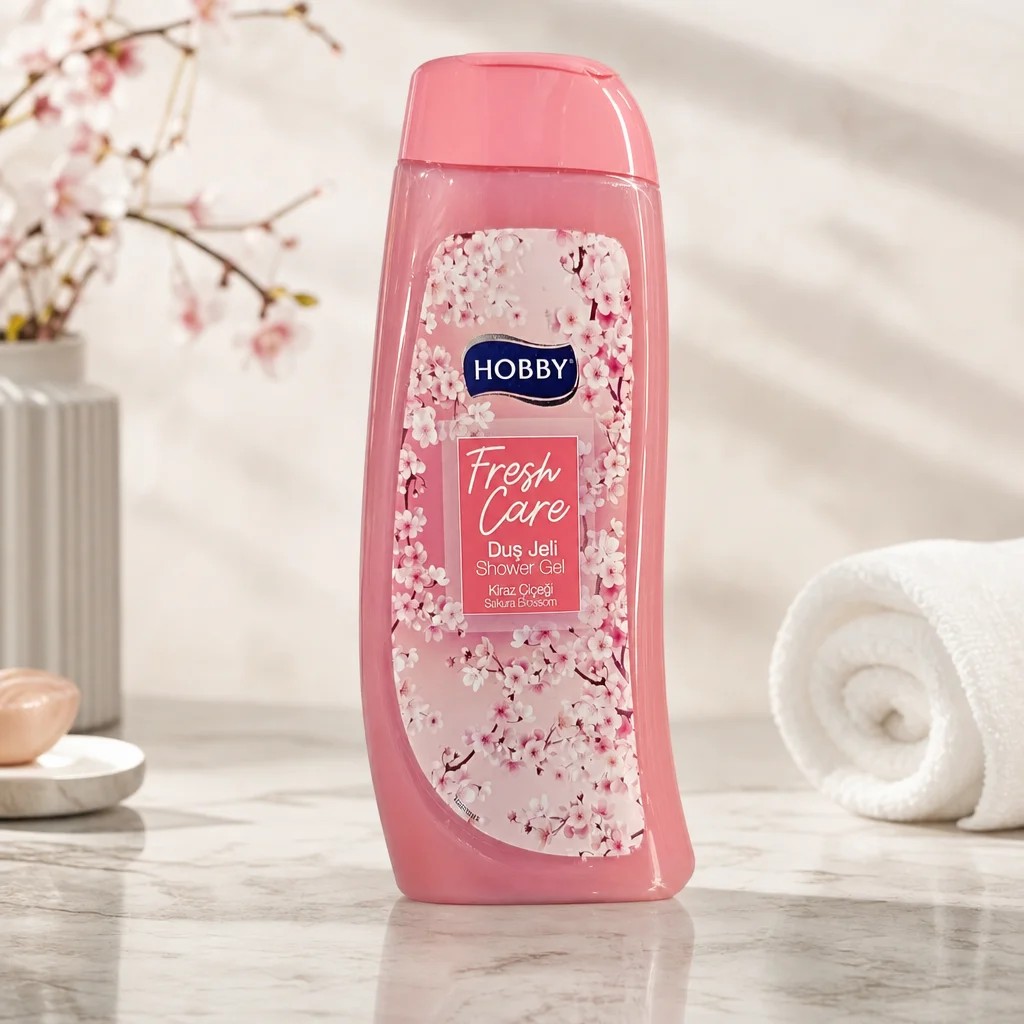 شامپو بدن هوبی مدل Fresh Care رایحه شکوفه گیلاس حجم 500 میل